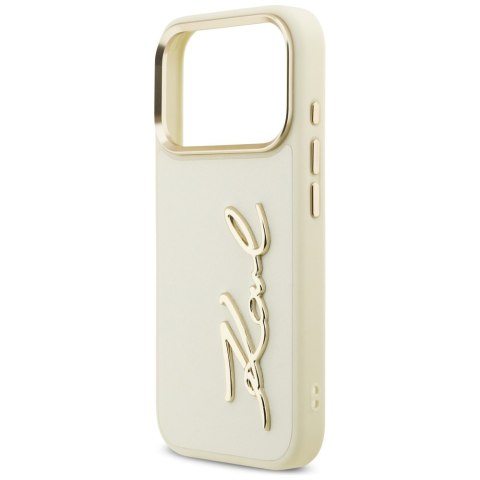 Etui Karl Lagerfeld Karl Script Logo do iPhone 17 Pro beżowy