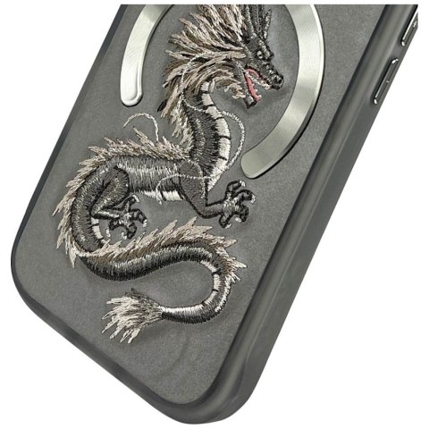 Etui Nimmy Dragon MagSafe do iPhone 16 Pro Max szary