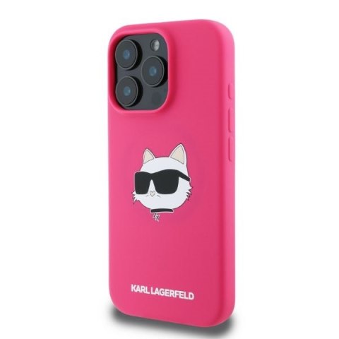 Karl Lagerfeld KLHMP16XSCHPPLF iPhone 16 Pro Max 6.9" fuksja/fuschia hardcase Silicone Choupette Head Print MagSafe