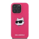 Karl Lagerfeld KLHMP16XSCHPPLF iPhone 16 Pro Max 6.9" fuksja/fuschia hardcase Silicone Choupette Head Print MagSafe