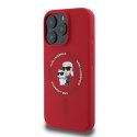Karl Lagerfeld KLHMP16XSCMKCRHR iPhone 16 Pro Max 6.9" czerwony/red hardcase Silicone Karl&Choupette Ring MagSafe