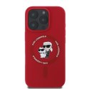 Karl Lagerfeld KLHMP16XSCMKCRHR iPhone 16 Pro Max 6.9" czerwony/red hardcase Silicone Karl&Choupette Ring MagSafe