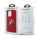 Karl Lagerfeld KLHMP16XSCMKCRHR iPhone 16 Pro Max 6.9" czerwony/red hardcase Silicone Karl&Choupette Ring MagSafe