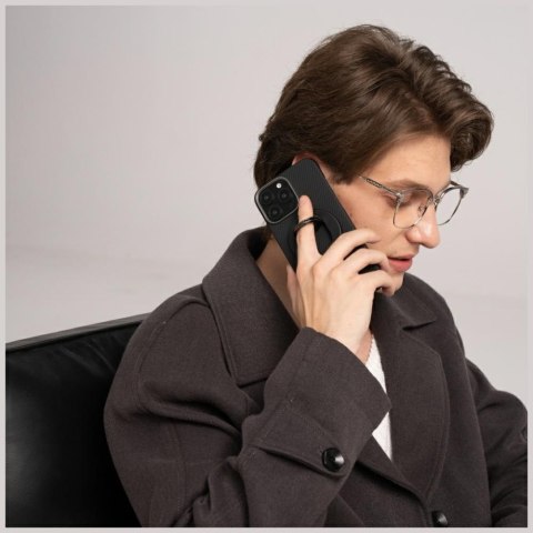 Uchwyt magnetyczny PITAKA MagEZ Grip 3 MagSafe do telefonu czarno szary