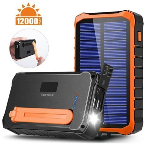 Powerbank solarny 4smarts Prepper 12000mAh szary
