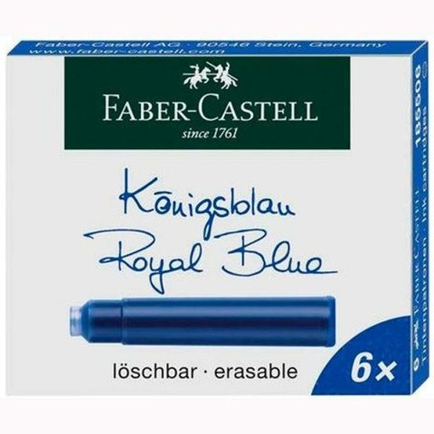 Wkład do długopisu Faber-Castell 185506 Ciemnoniebieski Wład Pióro Pióro do kaligrafii (10 Sztuk)
