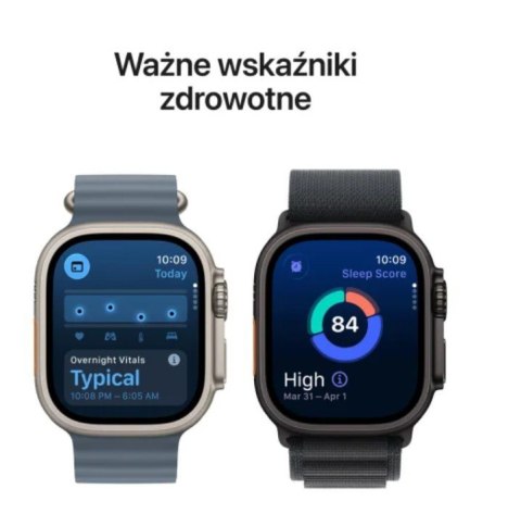 Watch Ultra 3 GPS + Cellular koperta 49 mm z tytanu w kolorze naturalnym, opaska Alpine w kolorze jasnoniebieskim - rozmiar L