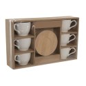 Zestaw 6 filiżanek z talerzykami Home ESPRIT Biały Bambus Porcelana 90 ml