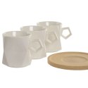 Zestaw 6 filiżanek z talerzykami Home ESPRIT Biały Porcelana 180 ml