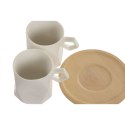 Zestaw 6 filiżanek z talerzykami Home ESPRIT Biały Porcelana 180 ml
