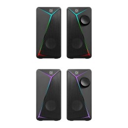 DEFENDER GLOSNIKI PC J5 2.0 6W LED USB CZARNE 65965