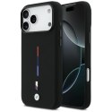 Etui BMW M Silicon Tricolor Line MagSafe do iPhone 17 Pro Max / 18 Pro Max czarny
