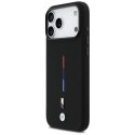 Etui BMW M Silicon Tricolor Line MagSafe do iPhone 17 Pro Max / 18 Pro Max czarny