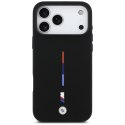 Etui BMW M Silicon Tricolor Line MagSafe do iPhone 17 Pro Max / 18 Pro Max czarny