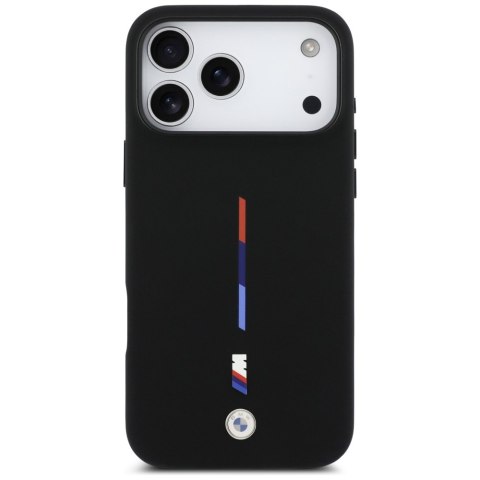 Etui BMW M Silicon Tricolor Line MagSafe do iPhone 17 Pro Max / 18 Pro Max czarny
