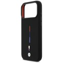 Etui BMW M Silicon Tricolor Line MagSafe do iPhone 17 Pro Max / 18 Pro Max czarny