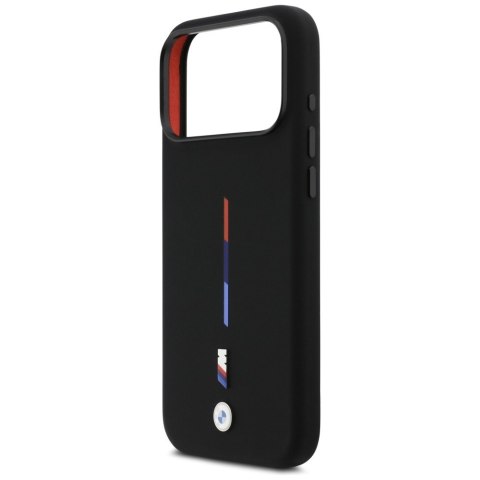 Etui BMW M Silicon Tricolor Line MagSafe do iPhone 17 Pro Max / 18 Pro Max czarny