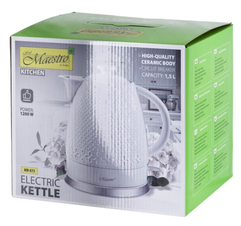 Czajnik elektryczny ceramiczny 1,5L 1500W MR-073 MAESTRO