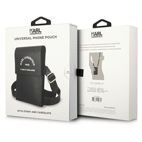 Karl Lagerfeld Torebka KLWBSARSGKczarny/black Embossed RSG