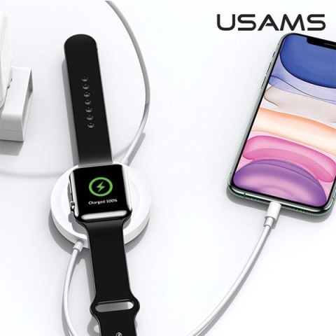USAMS Ład. indukcyjna US-CC096 10Wz kablem lightning czarny/black CC96WH01