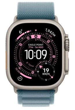 Watch Ultra 3 GPS + Cellular koperta 49 mm z tytanu w kolorze naturalnym, opaska Alpine w kolorze jasnoniebieskim - rozmiar M