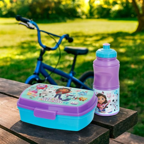 Pudełko na drugie śniadanie z przyborami Gabby's Dollhouse Plastikowy 380 ml 17 x 5,5 x 13,5 cm (6 Sztuk)