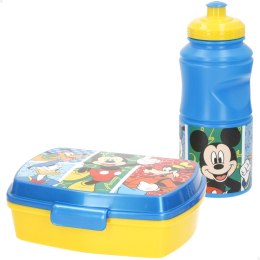 Pudełko na drugie śniadanie z przyborami Mickey Mouse Plastikowy 380 ml 17 x 5,5 x 13,5 cm (6 Sztuk)