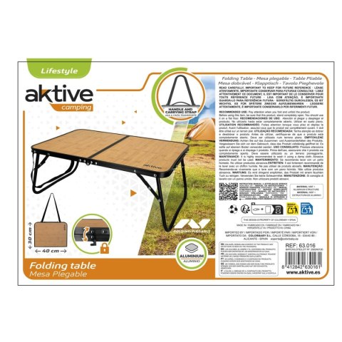 Składany stolik Aktive Czarny 60 x 25 x 40 cm
