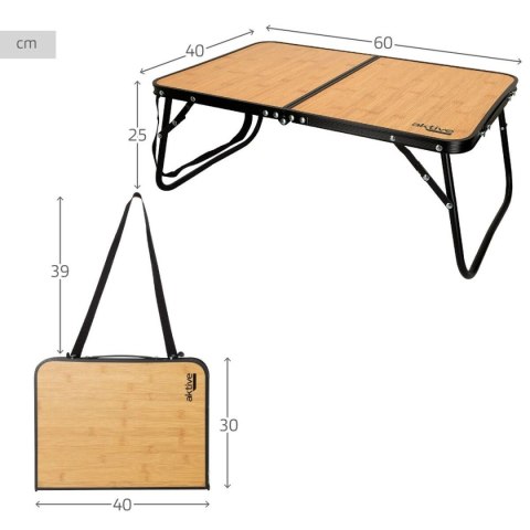 Składany stolik Aktive Czarny 60 x 25 x 40 cm