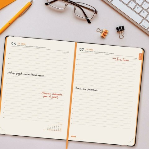 Kalendarz książkowy Finocam FLEXI Niebieski A5 14,8 x 21 cm 2026