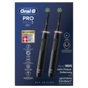 Elektryczna Szczoteczka do Zębów Oral-B Pro 3 3900 Czarny (2 Sztuk)
