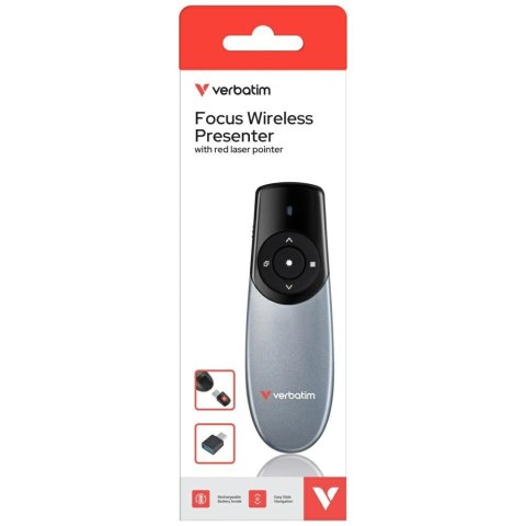 Prezenter Verbatim Focus z wskaźnikiem laserowym szary 32365