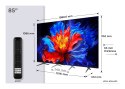 Telewizor TCL 85P89K QLED 85'' 4K Ultra HD Google TV Dolby Atmos DVB-T2 Metaliczny