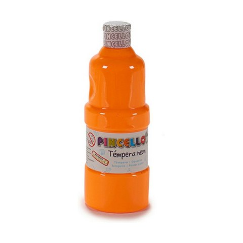 Tempera Pincello Neon Pomarańczowy 400 ml (6 Sztuk)