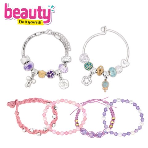 Zestaw do Tworzenia Bransoletek i Naszyjników Colorbaby 6,5 X 0,1 X 6,5 CM (6 Sztuk)