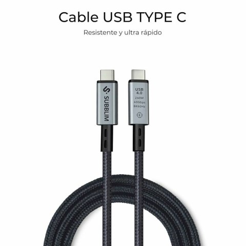 Kabel USB-C na USB-C Subblim HIGH Czarny 1,5 m