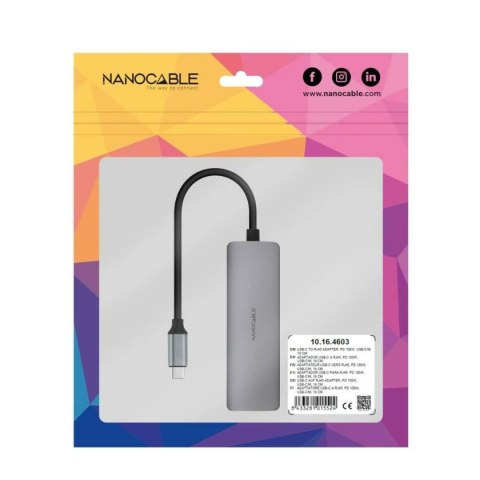 HUB USB NANOCABLE 10.16.4603 Szary