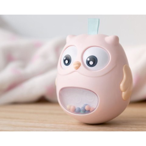 Grzechotka Sowa Różowy