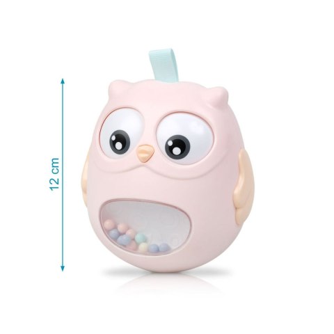 Grzechotka Sowa Różowy