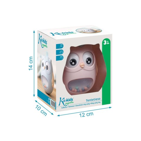 Grzechotka Sowa Różowy