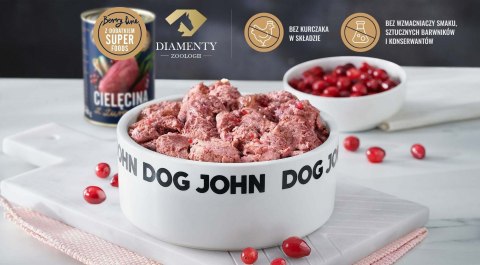 JOHN DOG Berry Adult Cielęcina z żurawiną - mokra karma dla psa - 6 x 800 g