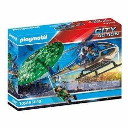 Playset City Action Police helicopter: Parachute Chase Playmobil 70569 19 pcs (19 pcs)