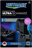 Heitmann Ultra Schwarz 2in1 Chusteczki Odnawiające Czerń 12 szt.