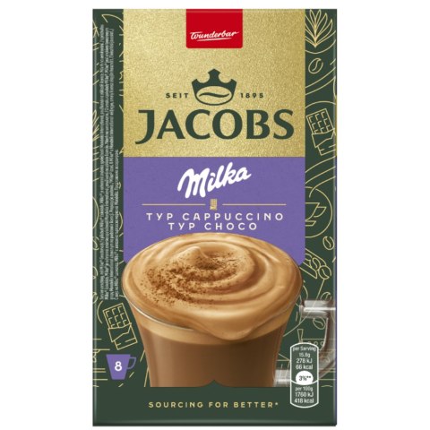 Jacobs Cappuccino Choco Milka w Saszetkach 8x15,8g