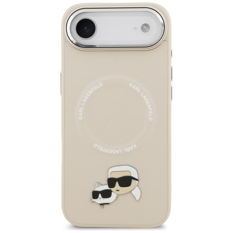 Etui Karl Lagerfeld Karl & Choupette Pins MagSafe do iPhone Air beżowy