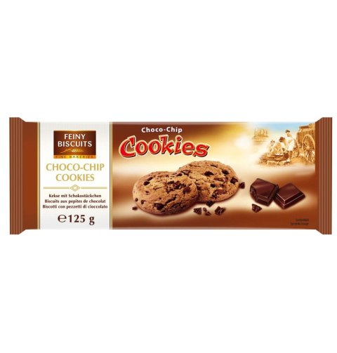 Feiny Biscuits Schoko-Chip Ciasteczka z Kawałkami Czekolady 125 g
