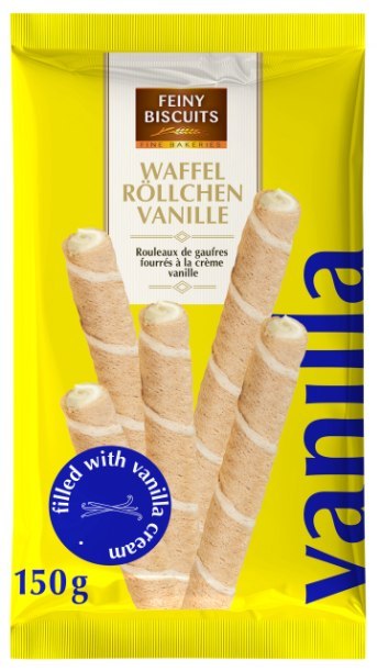 Feiny Biscuits Rurki Waflowe z Nadzieniem Waniliowym 150 g