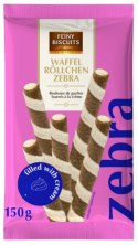 Feiny Biscuits Rurki Waflowe z Nadzieniem Zebra 150 g