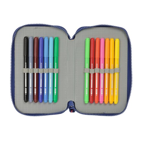 Piórnik Podwójny Harry Potter Captain Granatowy 12.5 x 19.5 x 4 cm Piórnik Podwójny 29 Części