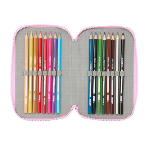 Piórnik potrójny Frozen Cool days Fiolet Błękitne niebo 12,5 x 19,5 x 5,5 cm 36 Części